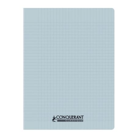 Achetez Piqûre 96 pages CONQUERANT, 24x32 cm, seyès, couv PP bleu pastel 100902187 CONQUERANT HAME..