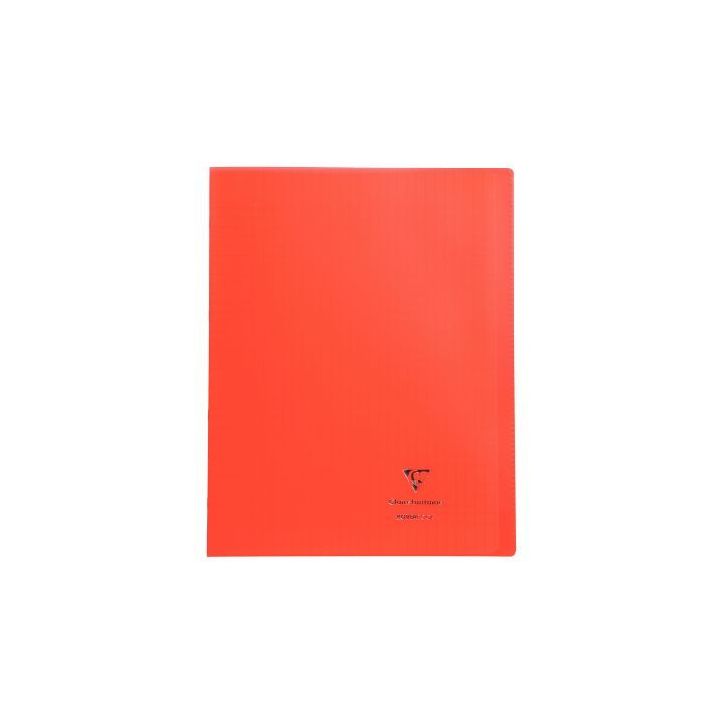 Piqûre 96 pages 24x32 cm KOVERBOOK, seyès 90g Couverture en polypropylène, rouge 981404C CLAIREFONTAINE