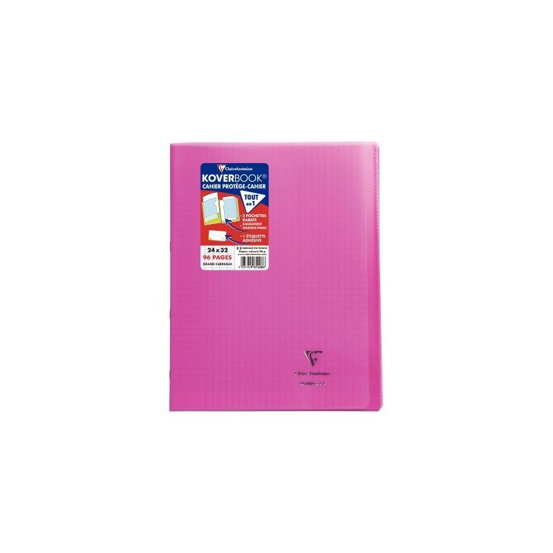 Achetez Piqûre 96 pages 24x32 cm KOVERBOOK, seyès 90g, couverture en polypropylène, rose 981408C .. Achetez Piqûre 96 pages 24x32 cm KOVERBOOK, seyès 90g, couverture en polypropylène, rose 981408C ..