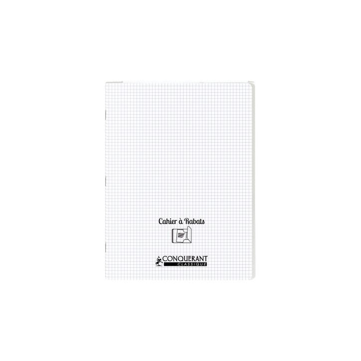 Piqûre 96 pages couverture polypropylène avec 2 rabats, format 24x32 cm, quadrillé 5x5, incolore 400114783