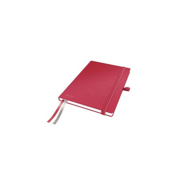 Cahier broché 160 pages LEITZ Complete, format A5, ligné 100g, rouge 44780025 LEITZ