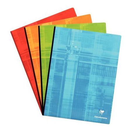 Achetez CLAIREFONTAINE Cahier brochure 192 pages grands carreaux Séyès 24x32cm. Couverture carte  ..