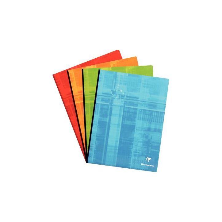 CLAIREFONTAINE Cahier brochure 192 pages grands carreaux Séyès 24x32cm. Couverture carte épaisse