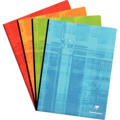 Achetez CLAIREFONTAINE Cahier brochure 192 pages grands carreaux Séyès 24x32cm. Couverture carte  ..