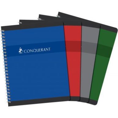 Achetez CONQUERANT C7 Cahier reliure spirale 17x22 cm 180 pages 70g grands carreaux séyès pas cher..
