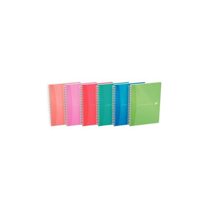 Cahier à reliure intégrale MY COLOURS, couverture en polypropylène, 180 pages format A5, quadrillé 5x5 100(...)