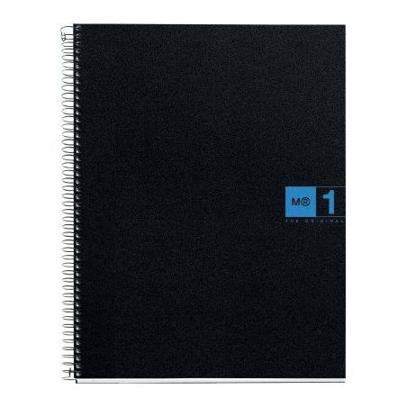 Achetez NOTEBOOK MIQUELRIUS format A5, 80 feuilles 70g, quadrillé 5x5, couverture PP noir, intérie..
