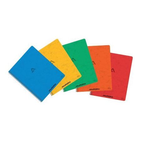 Achetez Cahier spiralé 120 pages 80g, ligné 8mm, format A5, coloris assortis 2160K1L AURORA pas ch..