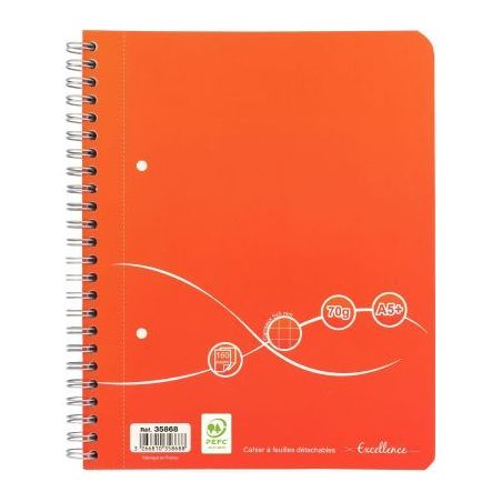 Achetez Cahier à reliure intégrale Excellence 160 pages, format A5+, quadrillé 5x5, papier 70g 40..