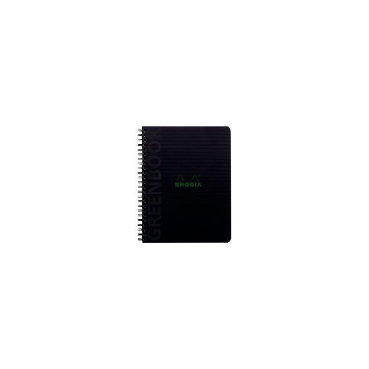Cahier GREENBOOK couverture polypropylène, 160 pages perforées, format A5+, quadrillé 5x5 119913C GREENACTI(...)