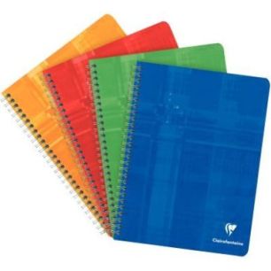 Achetez CLAIREFONTAINE Cahier reliure spirale 17x22 cm 100 pages grands carreaux papier 90g pas cher..