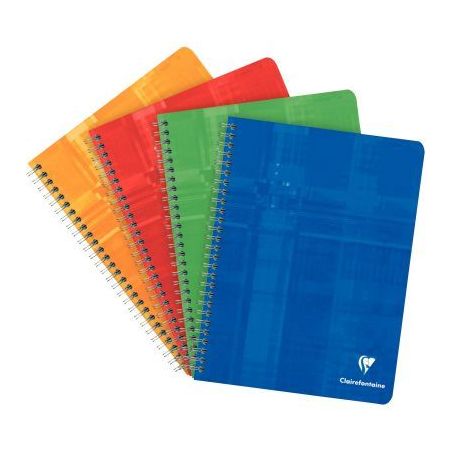 Achetez CLAIREFONTAINE Cahier reliure spirale 17x22 cm 100 pages grands carreaux papier 90g pas cher..