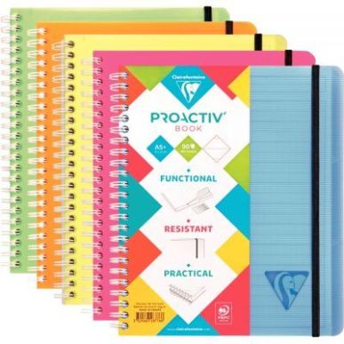 Achetez Cahier-trieur à  reliure intégrale PROACTIV'BOOK LINICOLOR, 180 pages, format A5+, ligné..