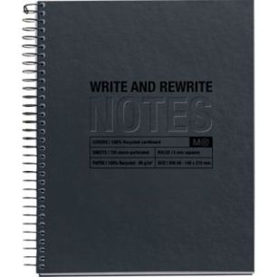 Achetez NOTEBOOK MIQUELRIUS format A5, 120 feuilles 80g, quadrillé 5x5, couverture carton recyclé ..