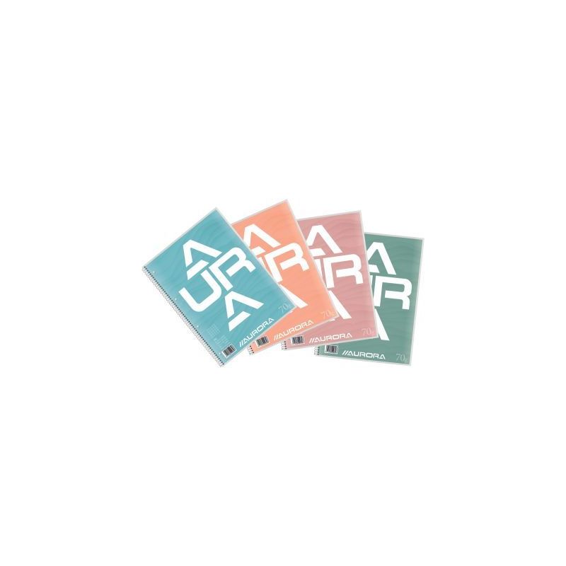Achetez Cahier spiralé 160 pages perforées 70g, format A4, quadrillé 5x5 129805 AURORA pas cher s..