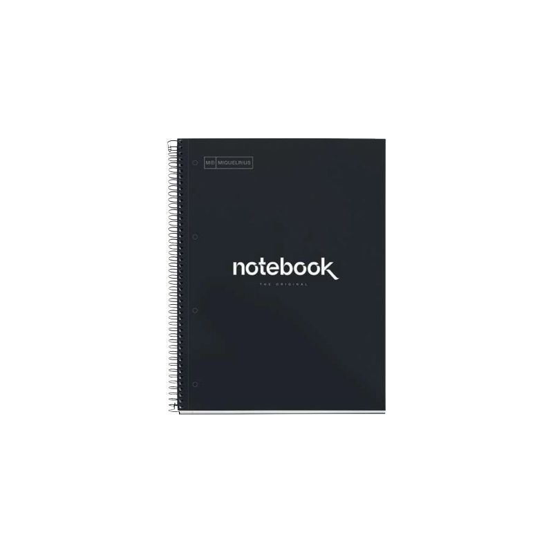 Achetez NOTEBOOK MIQUELRIUS format A4, 80 feuilles 90g, quadrillé 5x5, couverture carton rigide noi.. Achetez NOTEBOOK MIQUELRIUS format A4, 80 feuilles 90g, quadrillé 5x5, couverture carton rigide noi..