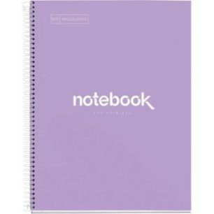 Achetez NOTEBOOK MIQUELRIUS format A4, 80 feuilles 90g, quadrillé 5x5, couverture carton rigide lav..