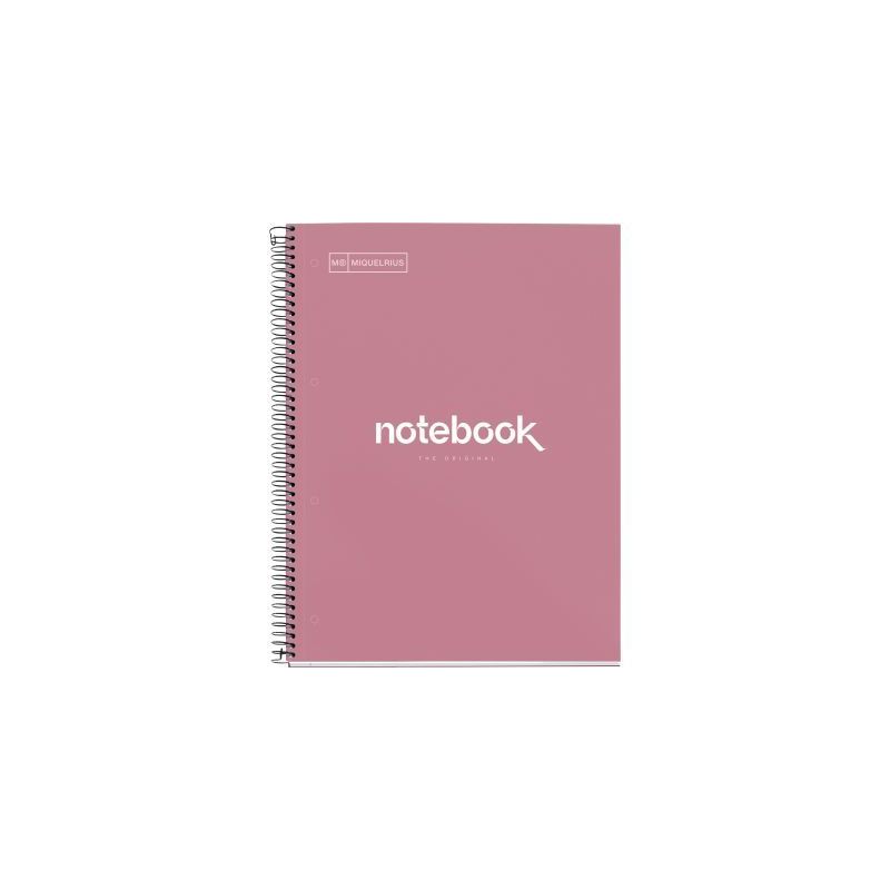 Achetez NOTEBOOK MIQUELRIUS format A4, 80 feuilles 90g, quadrillé 5x5, couverture carton rigide ros.. Achetez NOTEBOOK MIQUELRIUS format A4, 80 feuilles 90g, quadrillé 5x5, couverture carton rigide ros..