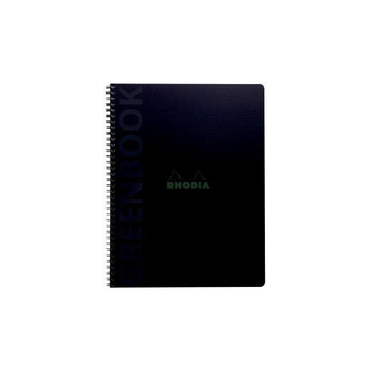 Cahier GREENBOOK couverture carte rigide, 160 pages perforées, format A4+, quadrillé 5x5 119922C GREENACTIV (...)