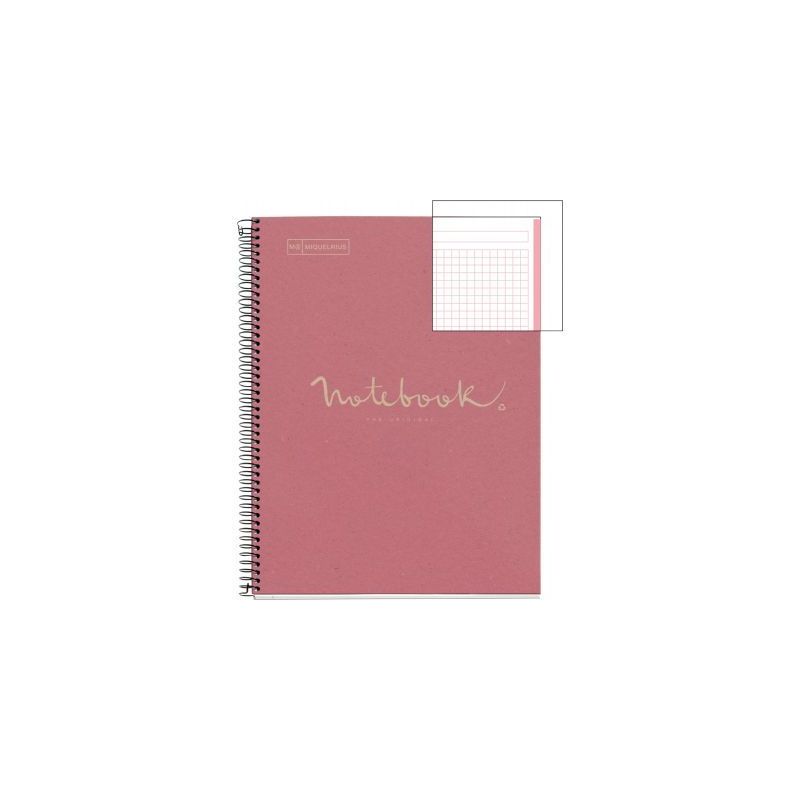 Achetez NOTEBOOK MIQUELRIUS format A4, 80 feuilles 80g, quadrillé 5x5, couverture carton recyclé r..