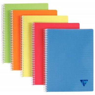 Achetez CLAIREFONTAINE LINICOLOR cahier spirale couverture polypro 100 pages A4 petits carreaux pas ..