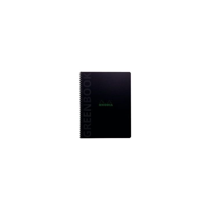Cahier GREENBOOK couverture polypropylène, 160 pages perforées, format A4+, quadrillé 5x5 119912C GREENACTI(...)