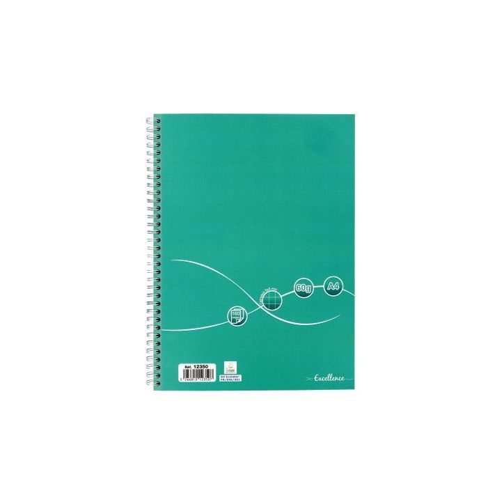 Cahier à reliure intégrale Excellence 160 pages, format A4, quadrillé 5x5, papier 60g 400131102 EXCELLENCE