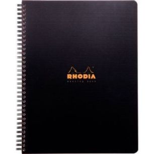 Achetez Cahier 160 pages MEETING BOOK RHODIACTIVE, format A4+, couverture en polypropylène noir 119..