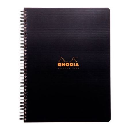 Achetez Cahier 160 pages MEETING BOOK RHODIACTIVE, format A4+, couverture en polypropylène noir 119..