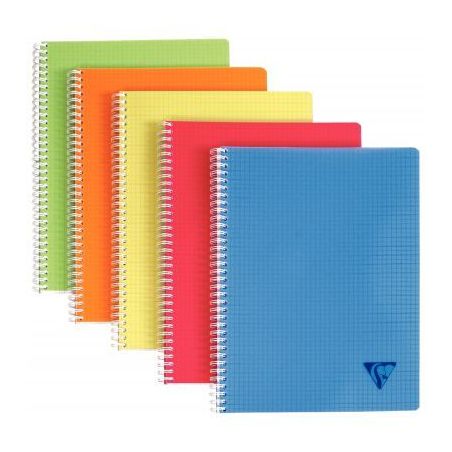 Achetez CLAIREFONTAINE LINICOLOR cahier spirale couverture polypro 180 pages A4 petits carreaux pas ..