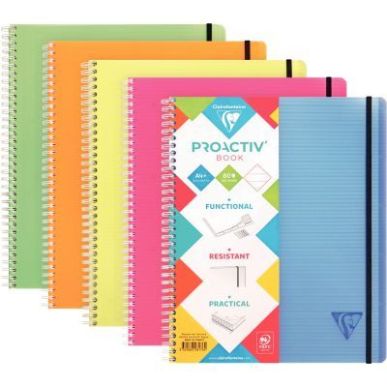 Achetez Cahier-trieur à reliure intégrale PROACTIV'BOOK LINICOLOR FRESH 160 pages perforées, form..