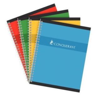 Achetez CONQUERANT C7 Cahier reliure spirale 21x29,7 cm 100 pages 70g grands carreaux séyès pas ch..