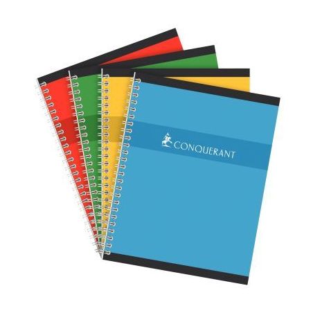 Achetez CONQUERANT C7 Cahier reliure spirale 21x29,7 cm 100 pages 70g grands carreaux séyès pas ch..