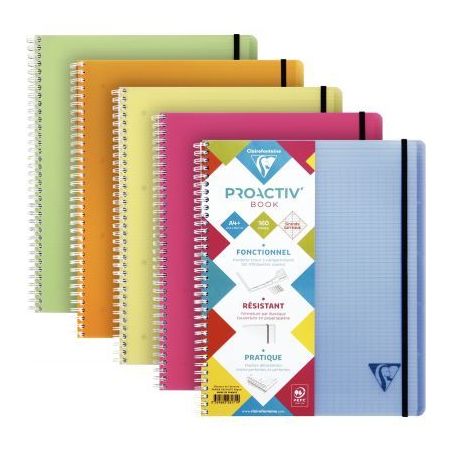 Achetez Cahier-trieur à reliure intégrale PROACTIV'BOOK LINICOLOR, 160 pages, format A4+, seyès 3..