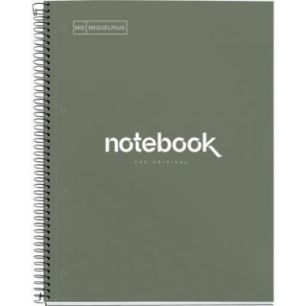 Achetez NOTEBOOK MIQUELRIUS format A4, 80 feuilles 90g, quadrillé 5x5, couverture carton rigide ver..