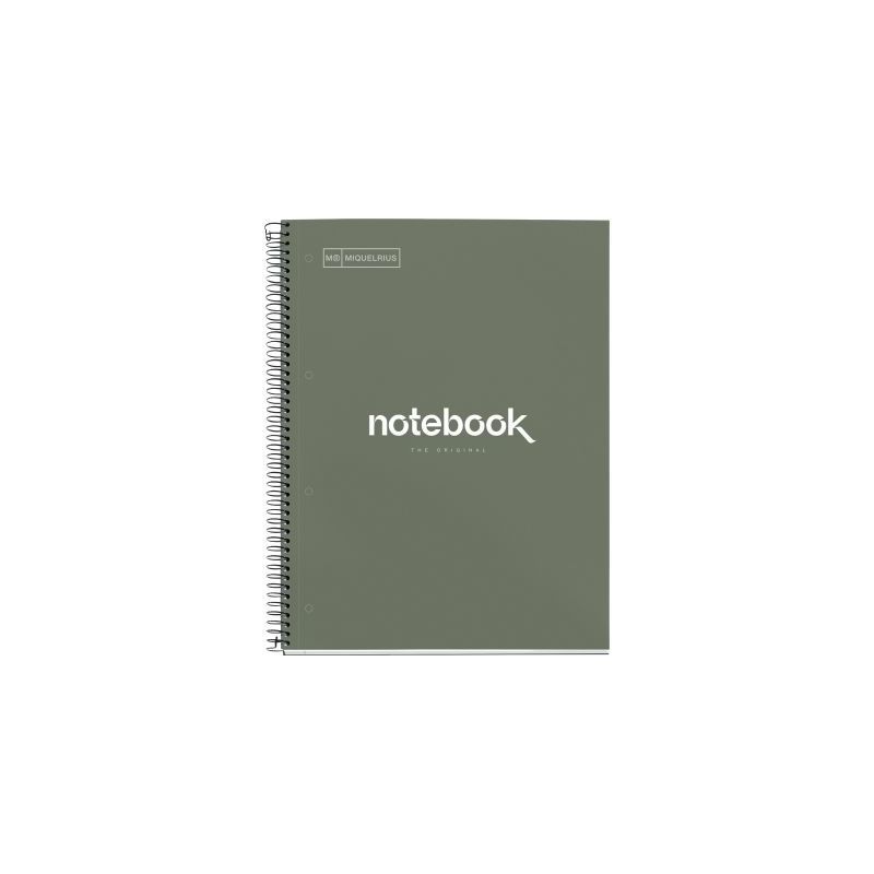 Achetez NOTEBOOK MIQUELRIUS format A4, 80 feuilles 90g, quadrillé 5x5, couverture carton rigide ver..