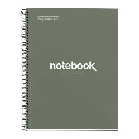 Achetez NOTEBOOK MIQUELRIUS format A4, 80 feuilles 90g, quadrillé 5x5, couverture carton rigide ver..