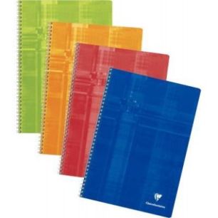 Achetez CLAIREFONTAINE Cahier reliure spirale 21x29,7 cm 100 pages grands carreaux papier 90g pas ch..