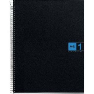 Achetez NOTEBOOK MIQUELRIUS format A4, 80 feuilles 70g, quadrillé 5x5, couverture PP noir, intérie..