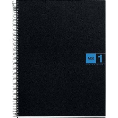 Achetez NOTEBOOK MIQUELRIUS format A4, 80 feuilles 70g, quadrillé 5x5, couverture PP noir, intérie..