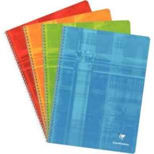 Achetez CLAIREFONTAINE Cahier reliure spirale 24x32 cm 100 pages grands carreaux papier 90g pas cher..