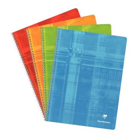 Achetez CLAIREFONTAINE Cahier reliure spirale 24x32 cm 100 pages grands carreaux papier 90g pas cher..