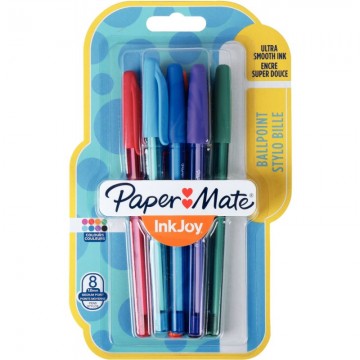 Achetez Blister de 8 stylos bille Papermate InkJoy 100 fun assortis 1956737  PAPER MATE pas cher sur ..