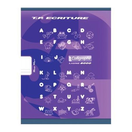 Achetez Piqûre 32 pages 17x22 cm, double ligne 5 mm interligne et verticale / uni, papier 90g 10850..