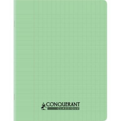 Achetez Cahier piqué 32 pages 17x22 cm, seyès 3 mm, couverture en polypropylène vert 400002785 HA..
