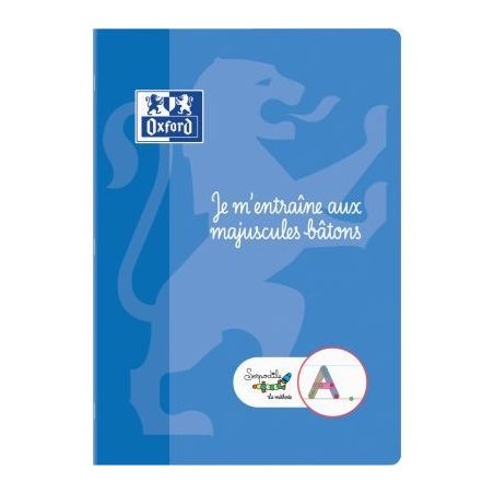 Achetez Cahier d'écriture DYS format A4, 48 pages, lettres majuscules bâtons 400185633 OXFORD SERP..