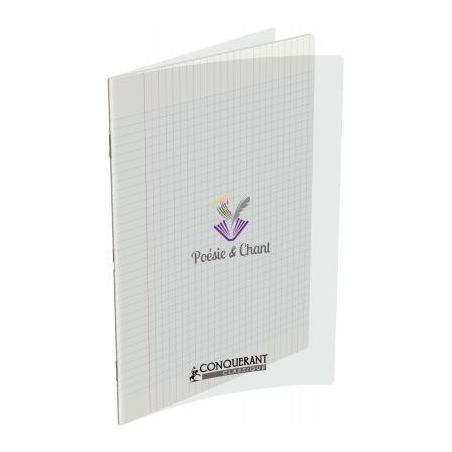 Achetez CONQUERANT C9 Cahier de poésie 90g, 24x32cm, 48 pages grands carreaux Séyès, couverture p..