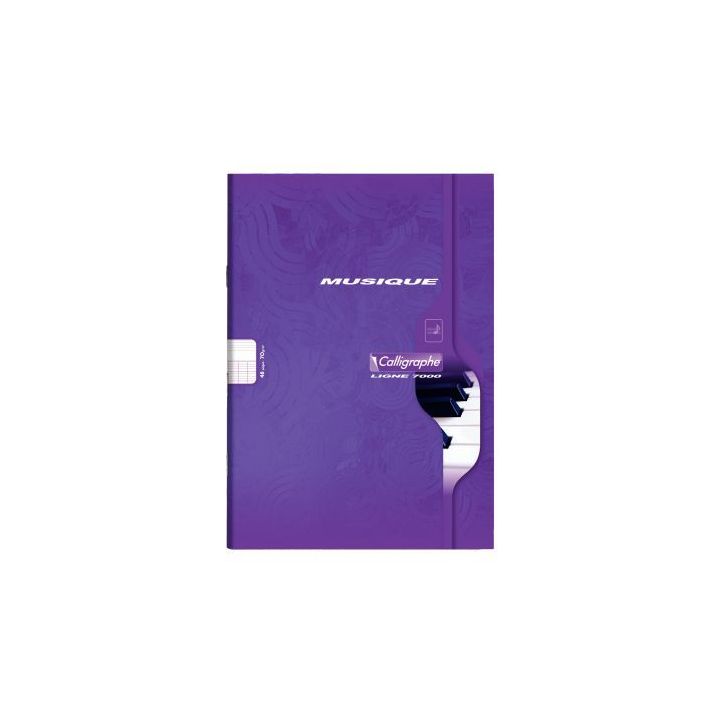 Piqûre musique et chant 21x29,7 cm. 48 pages ( 24 pages seyes 24 pages portées). 70G 564C CLAIREFONTAINE