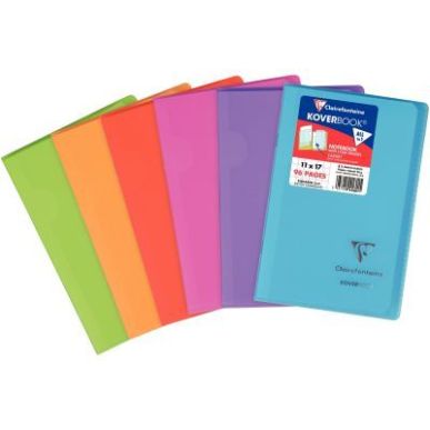 Achetez Carnet piqué 96 pages KOVERBOOK, format 11x17 cm, quadrillé 5x5, coloris assortis 941601C ..