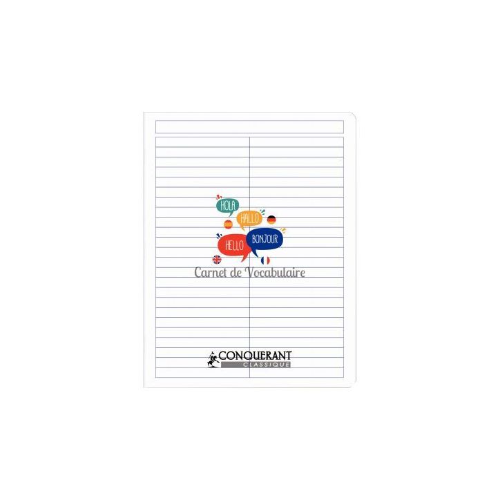 Carnet de vocabulaire, 96 pages, format 17 x 22 cm 400147407 HAMELIN